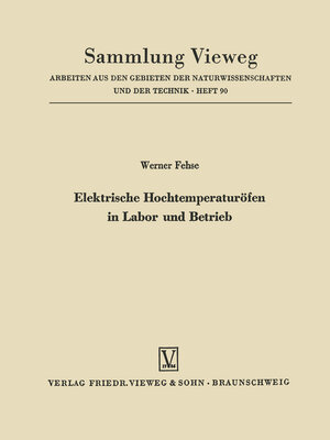 cover image of Elektrische Hochtemperaturöfen in Labor und Betrieb